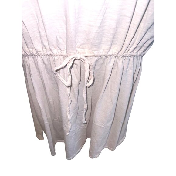 Freely Womens V-Neck Drawstring Waist Cotton Tunic Romper Dress XL Athleisure - Picture 7 of 9